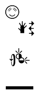 SignWriting for "Hello World." in American Sign Language